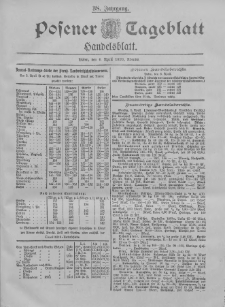 Posener Tageblatt. Handelsblatt 1899.04.06 Jg.38