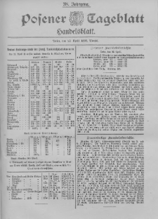 Posener Tageblatt. Handelsblatt 1899.04.22 Jg.38