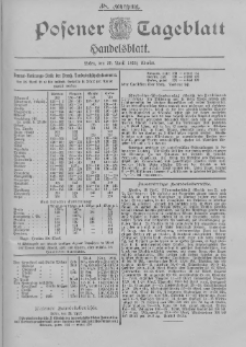 Posener Tageblatt. Handelsblatt 1899.04.29 Jg.38