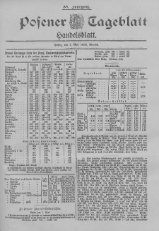 Posener Tageblatt. Handelsblatt 1899.05.01 Jg.38