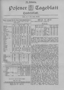 Posener Tageblatt. Handelsblatt 1899.05.08 Jg.38