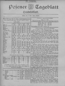Posener Tageblatt. Handelsblatt 1899.05.09 Jg.38