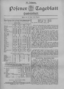 Posener Tageblatt. Handelsblatt 1899.05.13 Jg.38