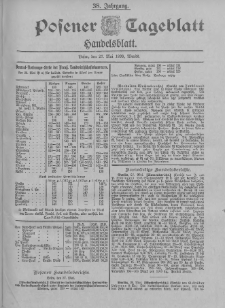 Posener Tageblatt. Handelsblatt 1899.05.27 Jg.38