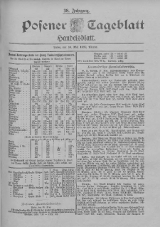 Posener Tageblatt. Handelsblatt 1899.05.30 Jg.38