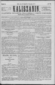 Kaliszanin : gazeta miasta Kalisza i jego okolic