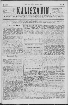 Kaliszanin : gazeta miasta Kalisza i jego okolic