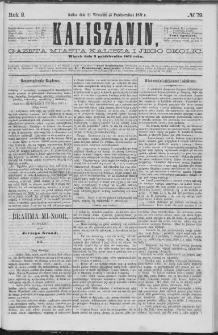 Kaliszanin : gazeta miasta Kalisza i jego okolic