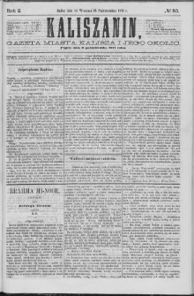 Kaliszanin : gazeta miasta Kalisza i jego okolic