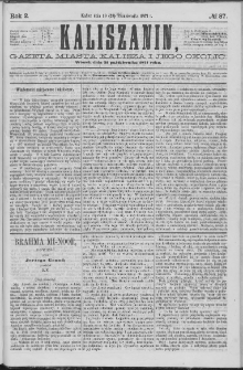 Kaliszanin : gazeta miasta Kalisza i jego okolic