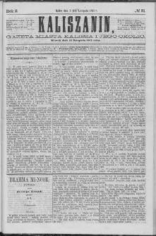 Kaliszanin : gazeta miasta Kalisza i jego okolic