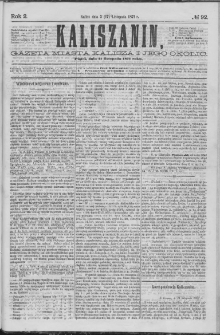 Kaliszanin : gazeta miasta Kalisza i jego okolic