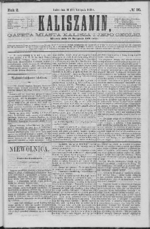 Kaliszanin : gazeta miasta Kalisza i jego okolic