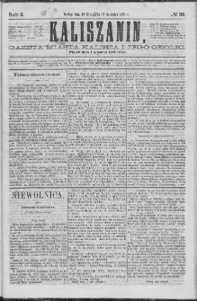 Kaliszanin : gazeta miasta Kalisza i jego okolic