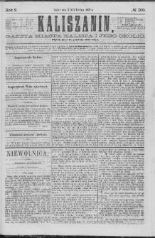 Kaliszanin : gazeta miasta Kalisza i jego okolic