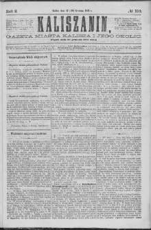 Kaliszanin : gazeta miasta Kalisza i jego okolic