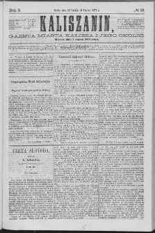 Kaliszanin : gazeta miasta Kalisza i jego okolic