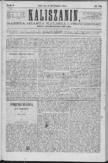 Kaliszanin : gazeta miasta Kalisza i jego okolic