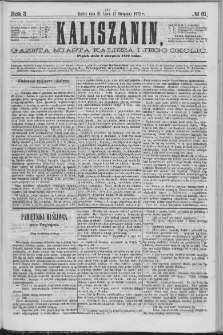 Kaliszanin : gazeta miasta Kalisza i jego okolic