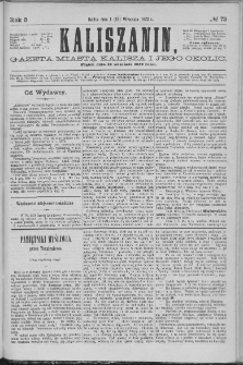 Kaliszanin : gazeta miasta Kalisza i jego okolic