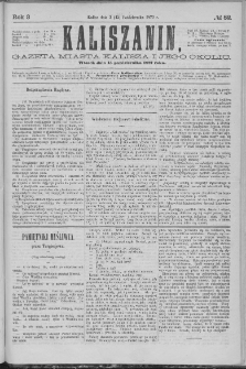 Kaliszanin : gazeta miasta Kalisza i jego okolic