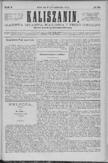 Kaliszanin : gazeta miasta Kalisza i jego okolic