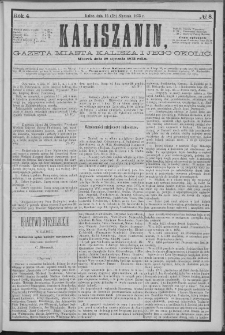 Kaliszanin : gazeta miasta Kalisza i jego okolic