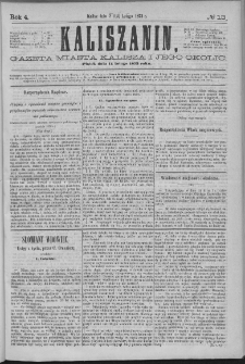 Kaliszanin : gazeta miasta Kalisza i jego okolic