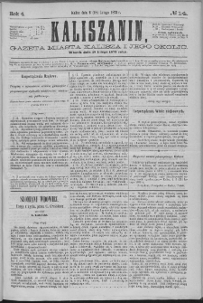Kaliszanin : gazeta miasta Kalisza i jego okolic