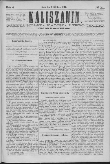 Kaliszanin : gazeta miasta Kalisza i jego okolic