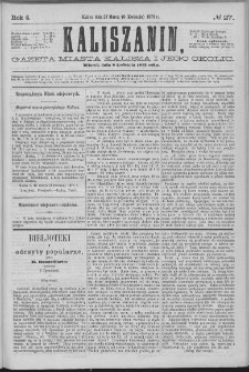 Kaliszanin : gazeta miasta Kalisza i jego okolic