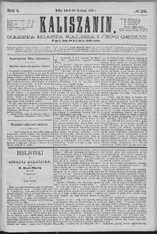 Kaliszanin : gazeta miasta Kalisza i jego okolic