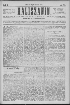 Kaliszanin : gazeta miasta Kalisza i jego okolic