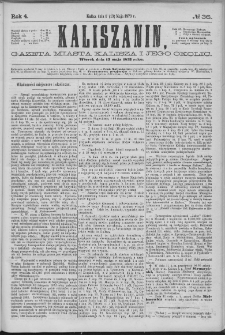 Kaliszanin : gazeta miasta Kalisza i jego okolic