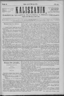 Kaliszanin : gazeta miasta Kalisza i jego okolic