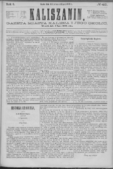 Kaliszanin : gazeta miasta Kalisza i jego okolic