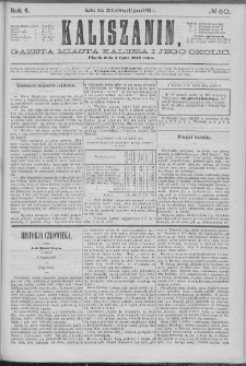 Kaliszanin : gazeta miasta Kalisza i jego okolic