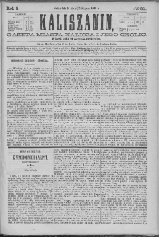 Kaliszanin : gazeta miasta Kalisza i jego okolic