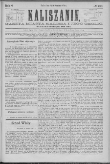 Kaliszanin : gazeta miasta Kalisza i jego okolic