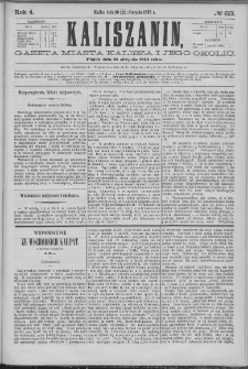 Kaliszanin : gazeta miasta Kalisza i jego okolic