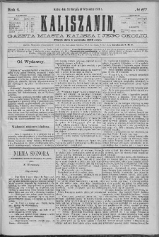 Kaliszanin : gazeta miasta Kalisza i jego okolic