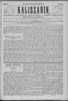 Kaliszanin : gazeta miasta Kalisza i jego okolic