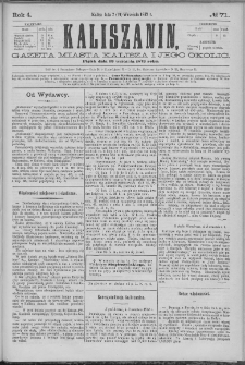 Kaliszanin : gazeta miasta Kalisza i jego okolic