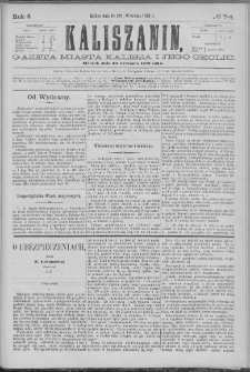 Kaliszanin : gazeta miasta Kalisza i jego okolic