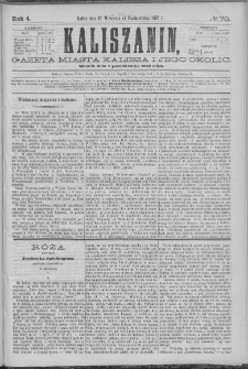 Kaliszanin : gazeta miasta Kalisza i jego okolic