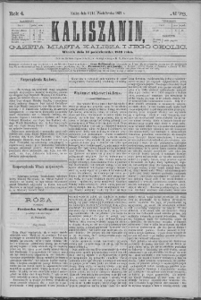 Kaliszanin : gazeta miasta Kalisza i jego okolic