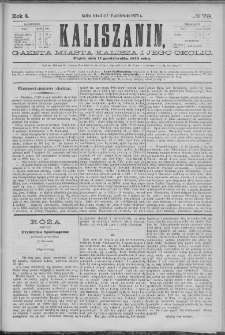 Kaliszanin : gazeta miasta Kalisza i jego okolic