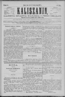 Kaliszanin : gazeta miasta Kalisza i jego okolic