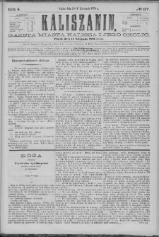 Kaliszanin : gazeta miasta Kalisza i jego okolic
