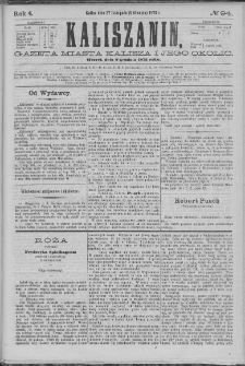 Kaliszanin : gazeta miasta Kalisza i jego okolic